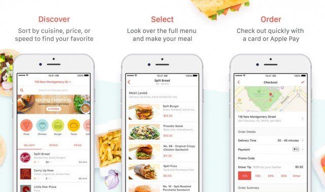 تطبيق DoorDash لتوصيل الطعام