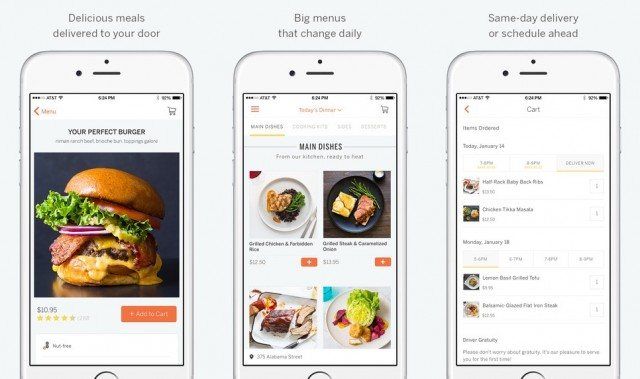 تطبيق توصيل الطعام Munchery