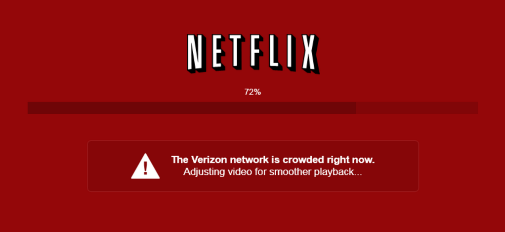 VerizonはNetflixに、ストリーミングが遅いと非難する「排除措置」を指示します