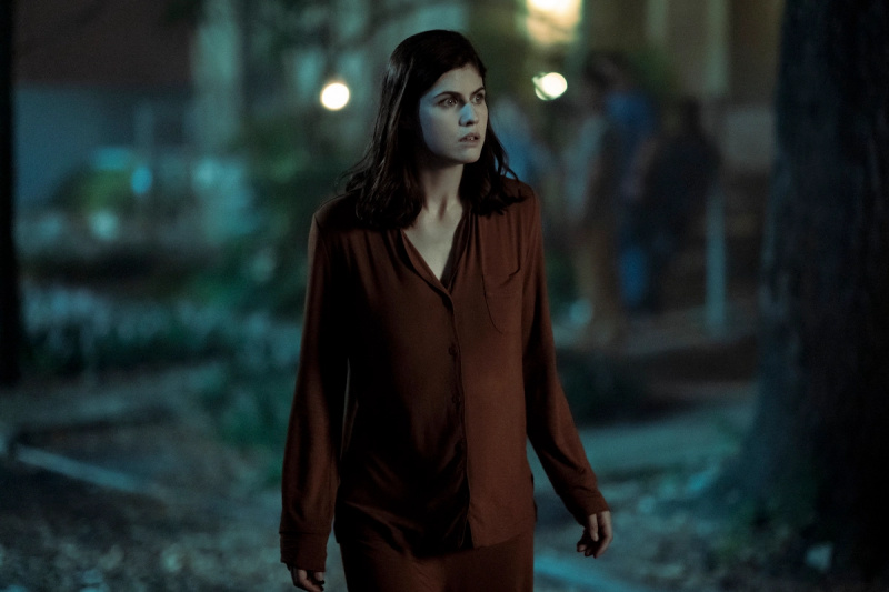 'Anne Rice's The Mayfair Witches': Alexandra Daddario stands looking serious outside